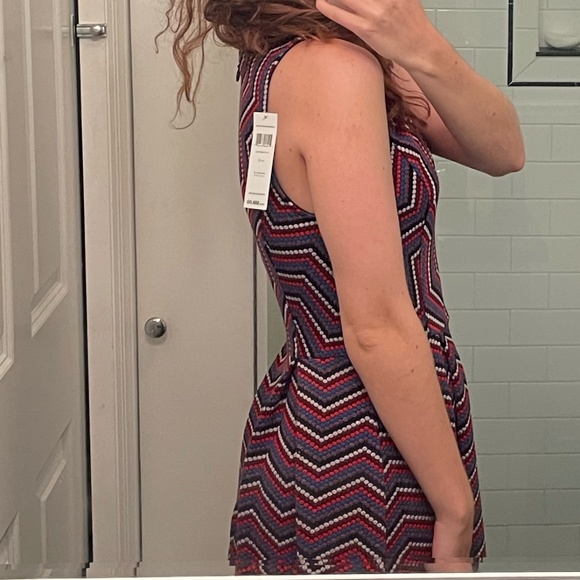 BCBGENERATION Chevron Jacquard Fit-and-Flare Dress, Size 2 - Picture 9 of 11